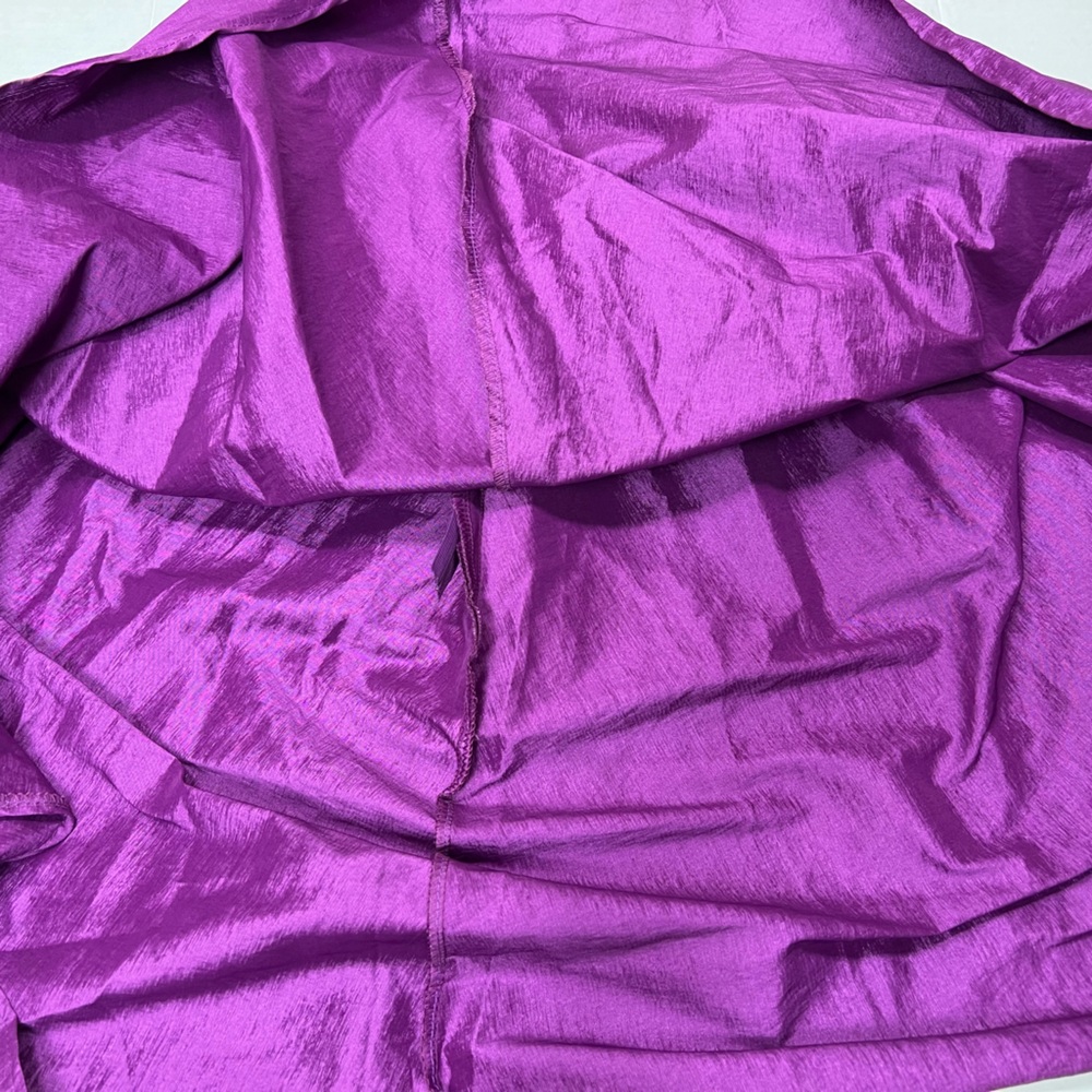 Purple Midi Skirt Taffeta Skirts High Waisted Flare A-Line Formal Wear Party Y2K - Picture 10 of 17